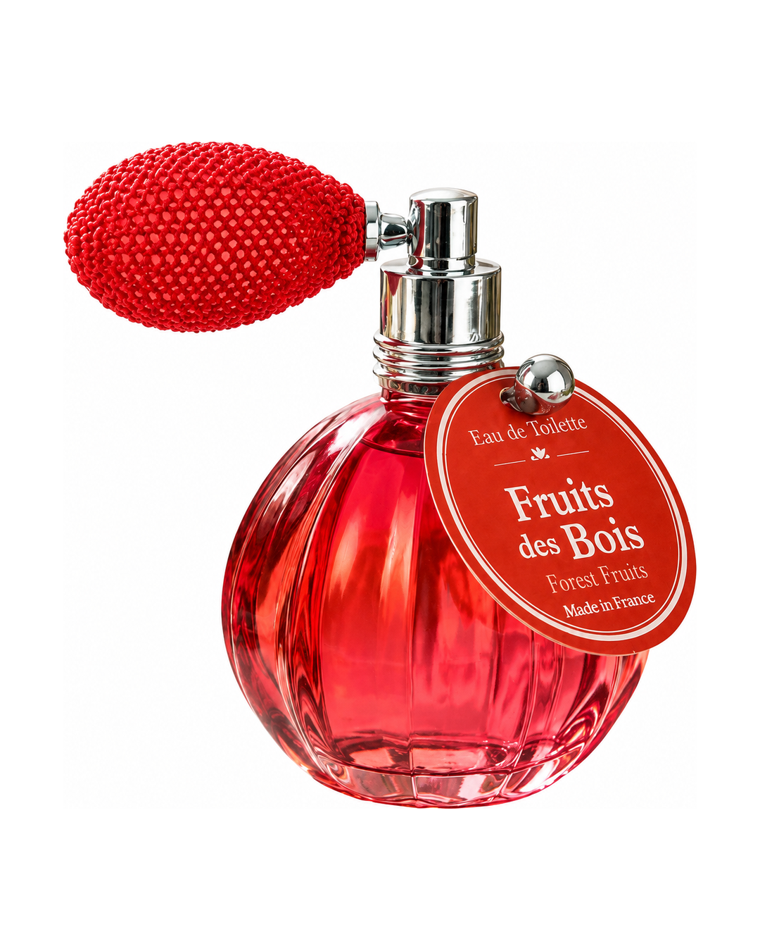 Eau de toilette de 12 ml au parfum de Fruits des bois, signée Esprit Provence. Son flacon en verre, rétro et cannelé, est doté d’un vaporisateur à poire vintage.