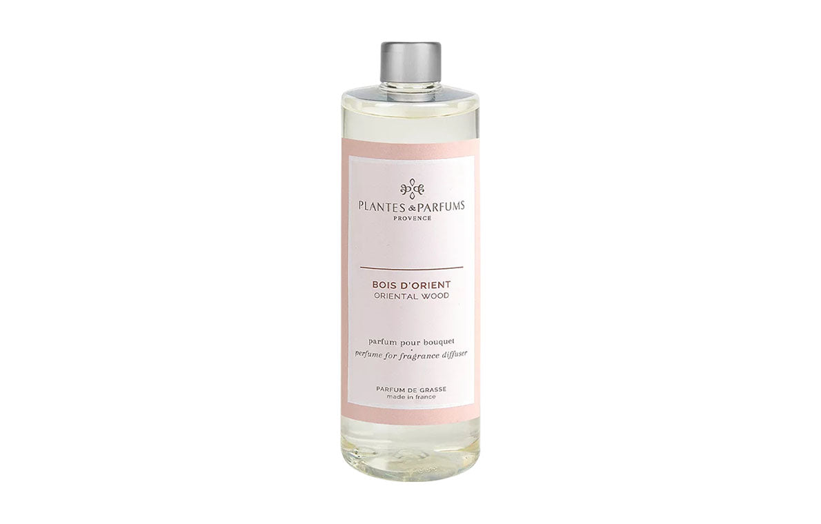 Recharge pour bouquet parfumé prestige 500ml “Bois d’Orient”