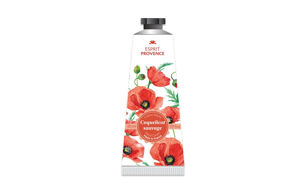 Crème mains 30 ml à l'huile d'Amande douce de Provence - Coquelicot sauvage