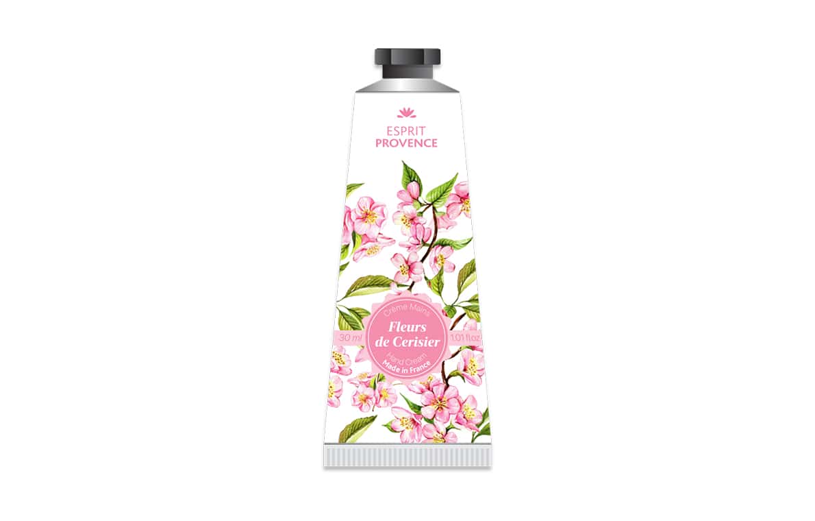 Crème mains 30 ml à l'huile d'Amande douce de Provence - Fleurs de cerisier