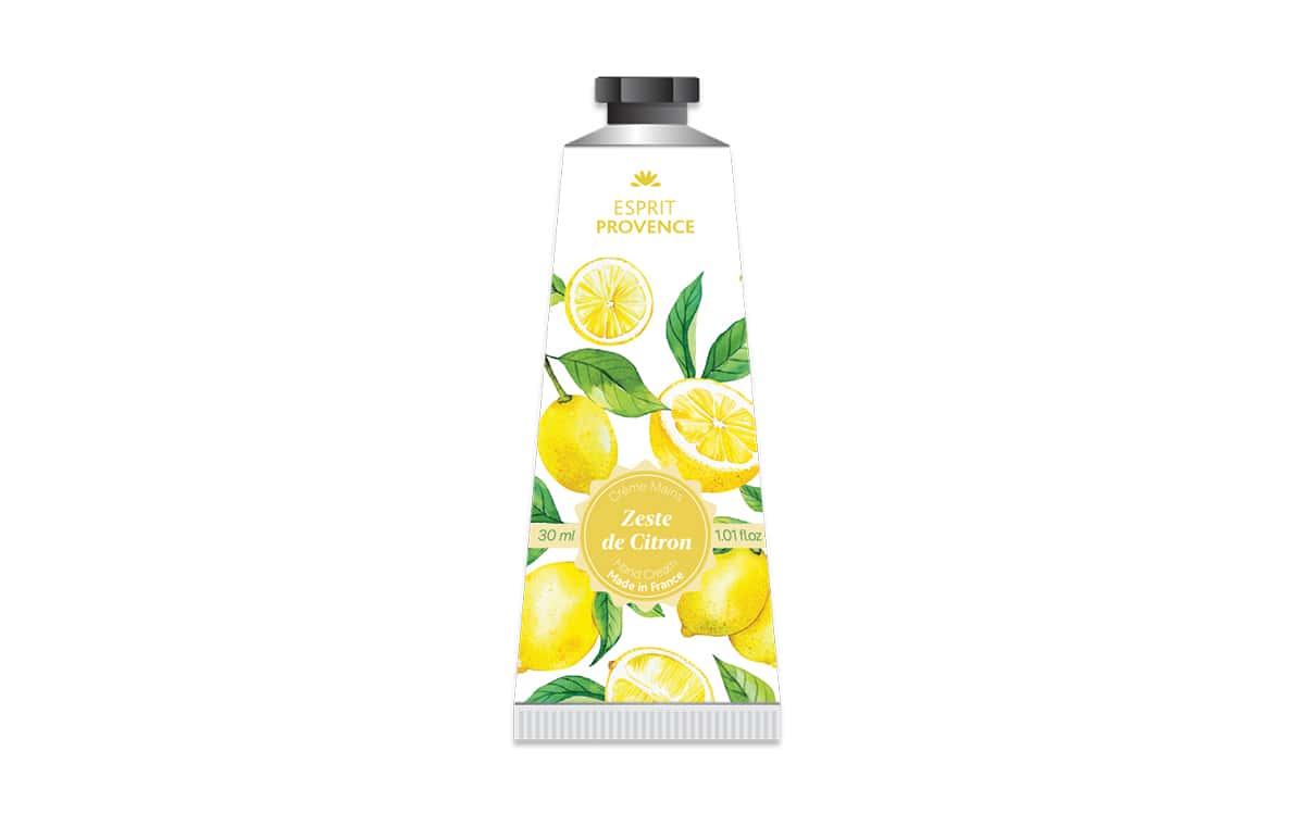 Crème mains 30 ml à l'huile d'Amande douce de Provence - Zeste de citron