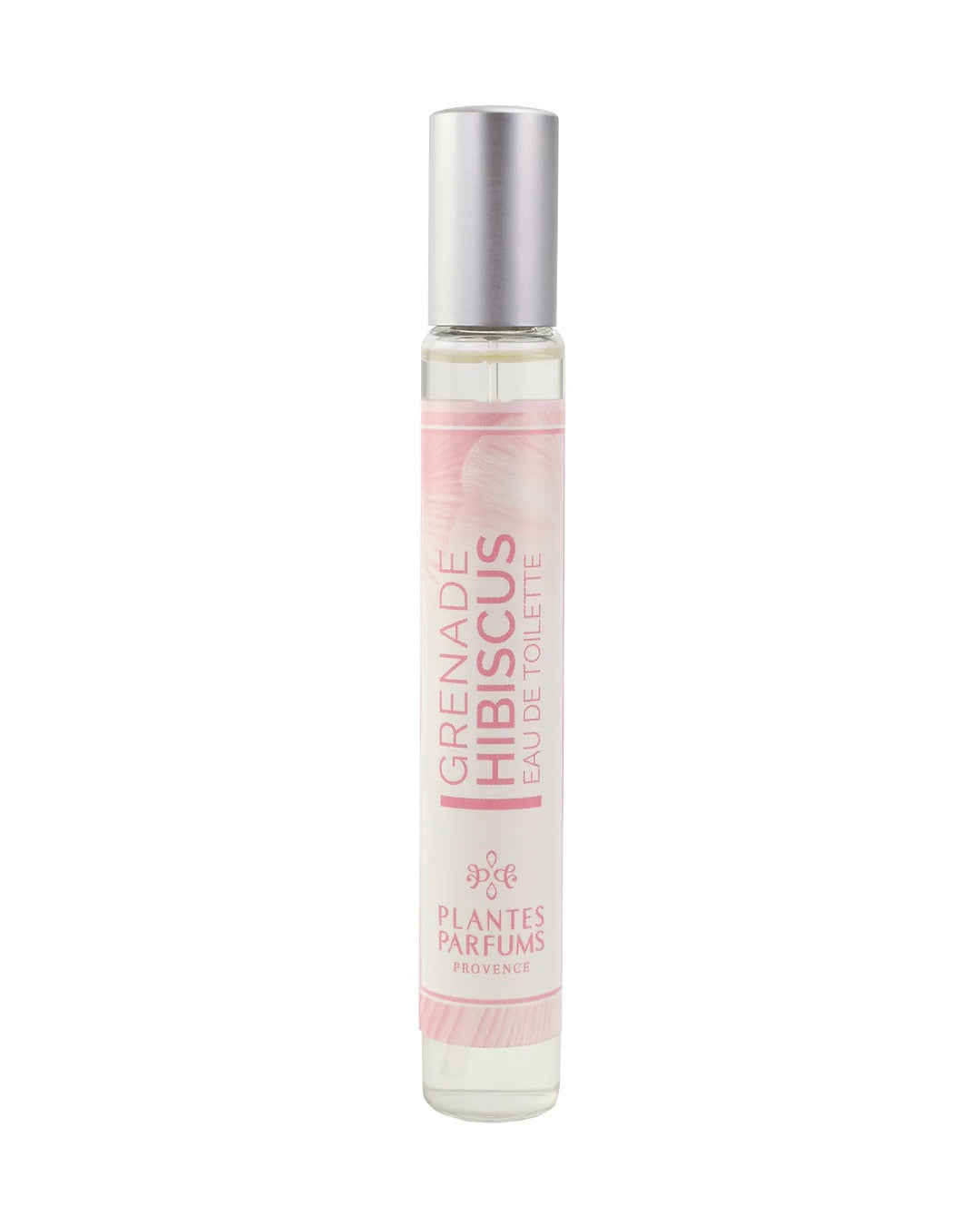 Eau de toilette format voyage vaporisateur 30 ml, fragrance Grenade & Hibiscus de Plantes & Parfums au parfum de Grasse.