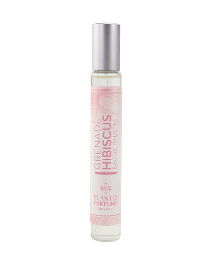 Eau de toilette format voyage vaporisateur 30 ml, fragrance Grenade & Hibiscus de Plantes & Parfums au parfum de Grasse.