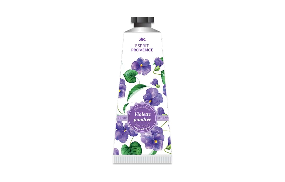 Crème mains 30 ml à l'huile d'Amande douce de Provence - Violette poudrée