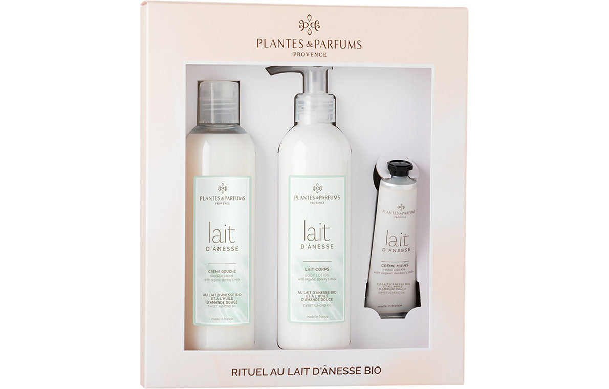 Coffret cadeau au lait d’ânesse “Avoine & lys”