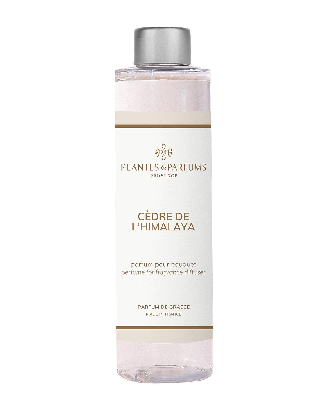 Recharge pour bouquet parfumé 200 ml, fragrance Cèdre de l'Himalaya de Plantes et Parfums. Boutique Style So Chic.