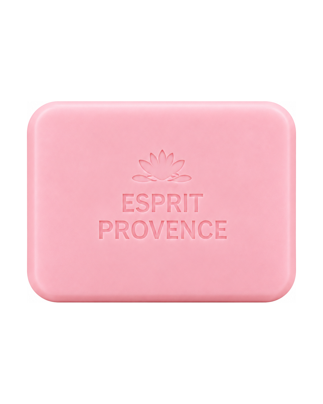 Savon à l’huile d’Amande douce de Provence 140 g, au parfum deRose de Mai, signé Esprit Provence et enrichi en beurre de karité BIO. Sans son emballage.