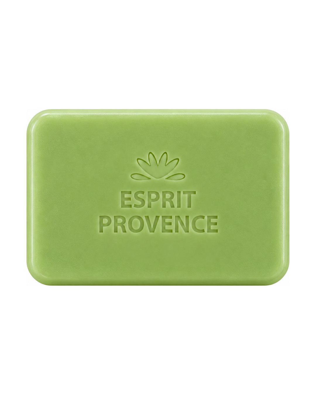 Savon à l’huile d’Amande douce de Provence 140 g, au parfum de Verveine citronnée, signé Esprit Provence et enrichi en beurre de karité BIO. Sans son emballage.