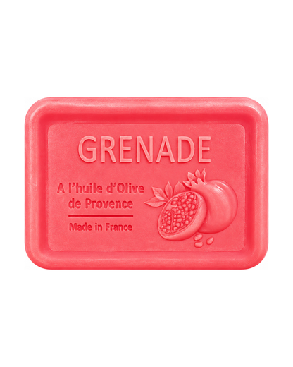 Savon à l’huile d’olive de Provence 120 g, au parfum de Grenade, signé Esprit Provence et enrichi en huile d’amande douce ainsi qu’en beurre de karité bio.