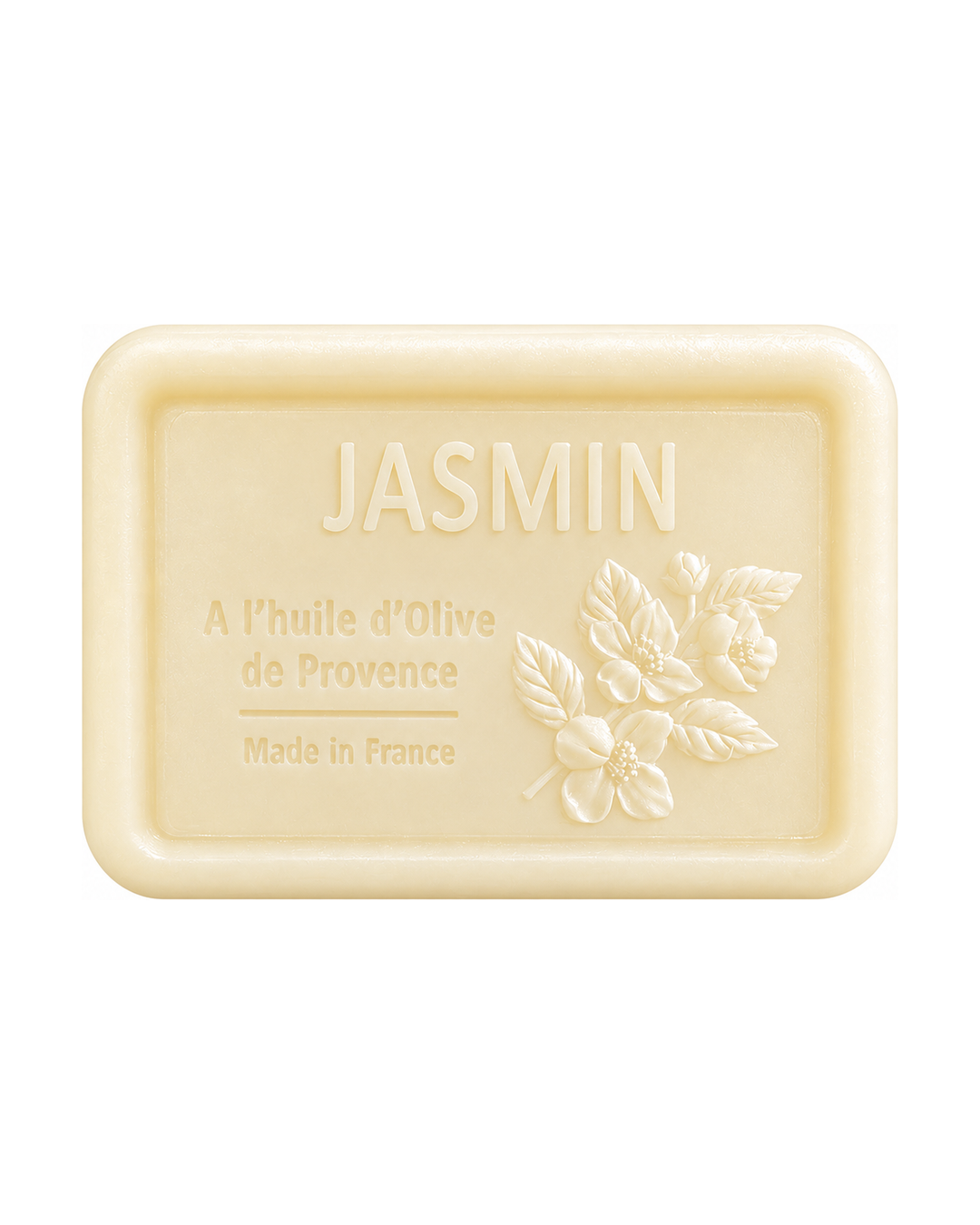 Savon à l’huile d’olive de Provence 120 g, au parfum de Jasmin, signé Esprit Provence et enrichi en huile d’amande douce ainsi qu’en beurre de karité bio.