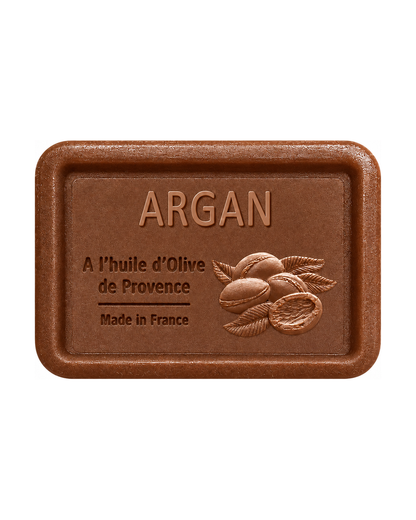 Savon à l’huile d’olive de Provence 120 g, au parfum d’Argan, signé Esprit Provence et enrichi en huile d’amande douce ainsi qu’en beurre de karité bio.