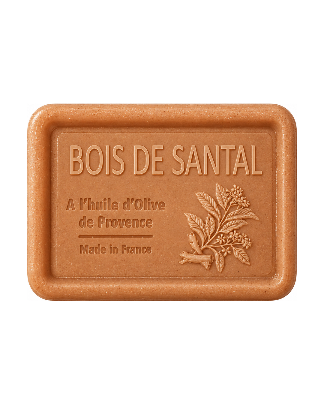 Savon à l’huile d’olive de Provence 120 g, au parfum au Bois de Santal, signé Esprit Provence et enrichi en huile d’amande douce ainsi qu’en beurre de karité bio.