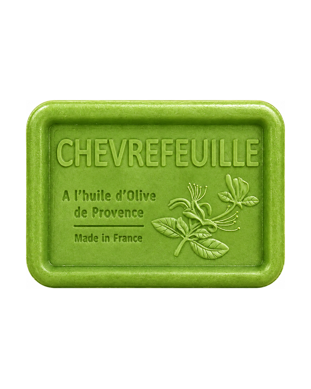 Savon à l’huile d’olive de Provence 120 g, au parfum de Chèvrefeuille, signé Esprit Provence et enrichi en huile d’amande douce ainsi qu’en beurre de karité bio.