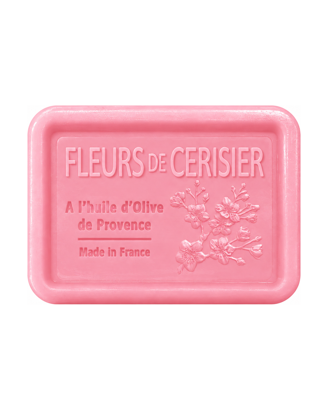 Savon à l’huile d’olive de Provence 120 g, au parfum de Fleurs de cerisier, signé Esprit Provence et enrichi en huile d’amande douce ainsi qu’en beurre de karité bio.
