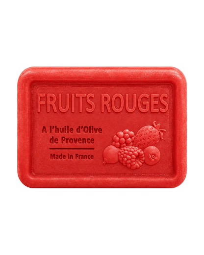 Savon à l’huile d’olive de Provence 120 g, au parfum de Fruits rouges, signé Esprit Provence et enrichi en huile d’amande douce ainsi qu’en beurre de karité bio.