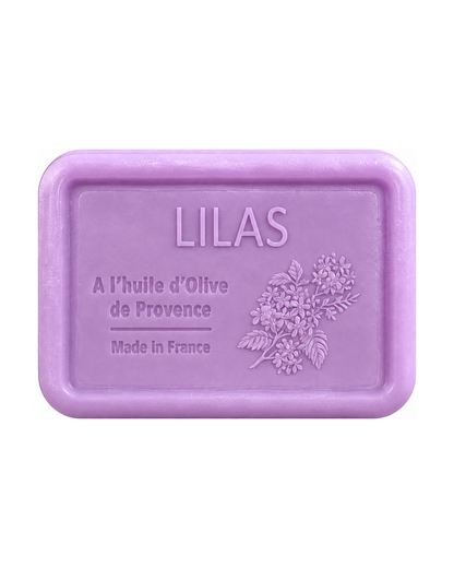 Savon à l’huile d’olive de Provence 120 g, au parfum de Lilas, signé Esprit Provence et enrichi en huile d’amande douce ainsi qu’en beurre de karité bio.