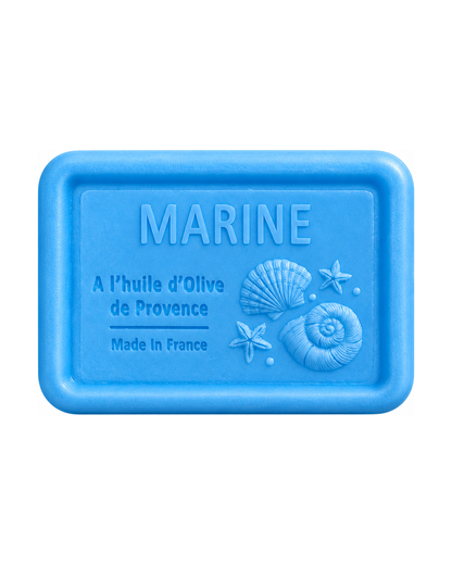 Savon à l’huile d’olive de Provence 120 g, au parfum de Marine, signé Esprit Provence et enrichi en huile d’amande douce ainsi qu’en beurre de karité bio.