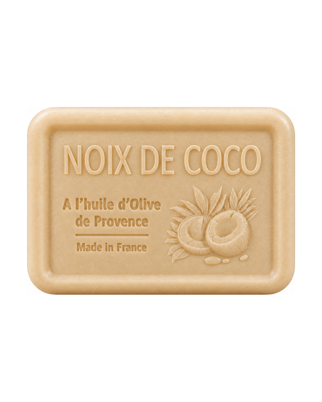 Savon à l’huile d’olive de Provence 120 g, au parfum de Noix de coco, signé Esprit Provence et enrichi en huile d’amande douce ainsi qu’en beurre de karité bio.