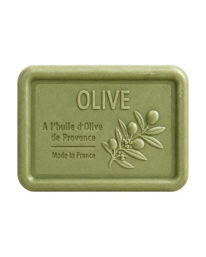 Savon à l’huile d’olive de Provence 120 g, au parfum d’Olive, signé Esprit Provence et enrichi en huile d’amande douce ainsi qu’en beurre de karité bio.