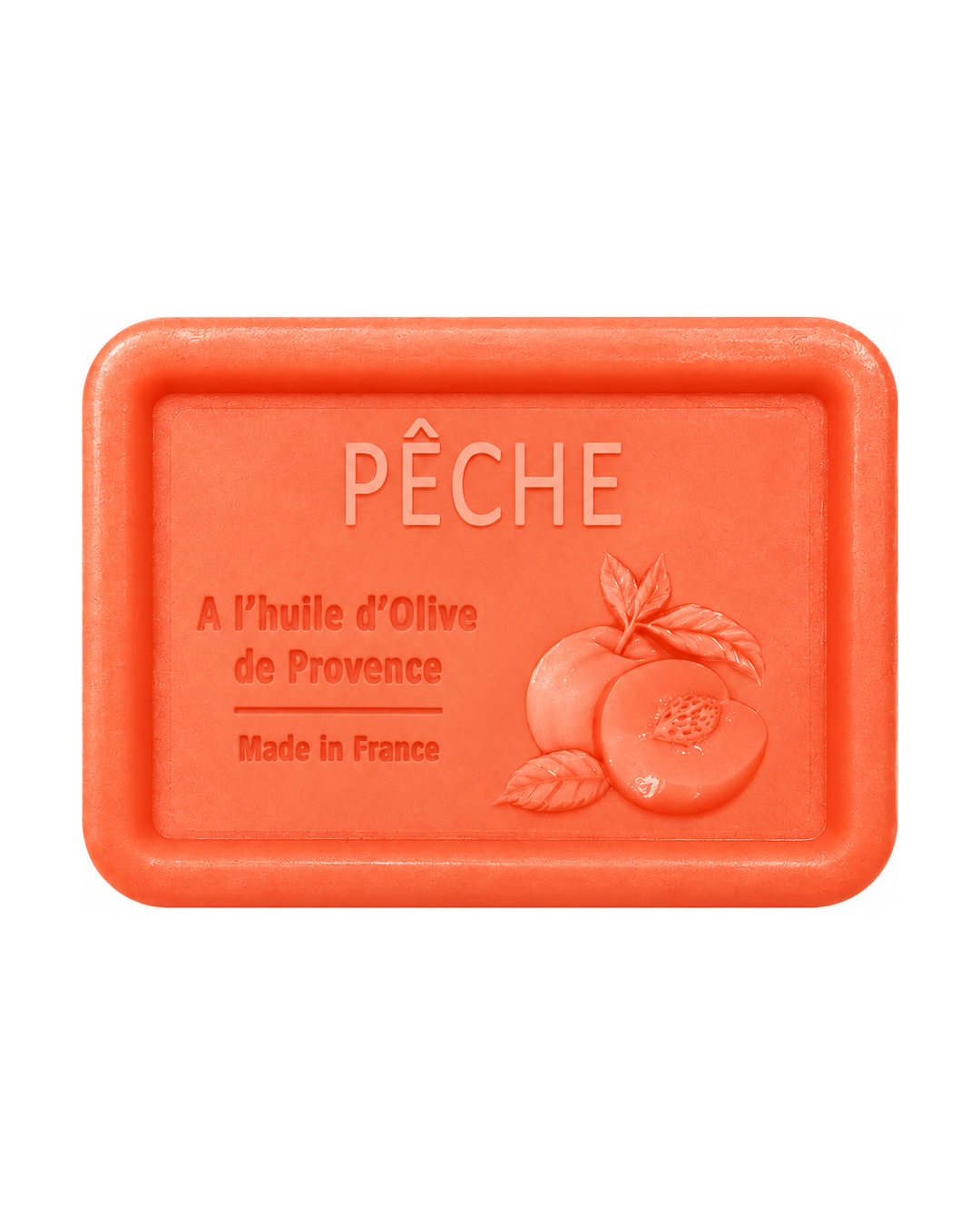 Savon à l’huile d’olive de Provence 120 g, au parfum de Pêche, signé Esprit Provence et enrichi en huile d’amande douce ainsi qu’en beurre de karité bio.