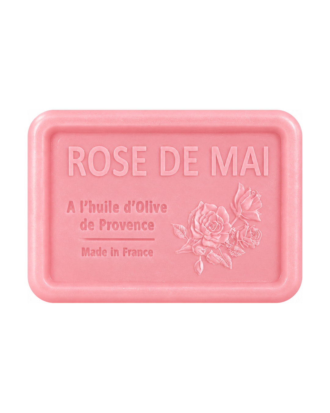 Savon à l’huile d’olive de Provence 120 g, au parfum de Rose de Mai, signé Esprit Provence et enrichi en huile d’amande douce ainsi qu’en beurre de karité bio.